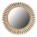 Luxusné okrúhle nástenné zrkadlo v Art-Deco štýle