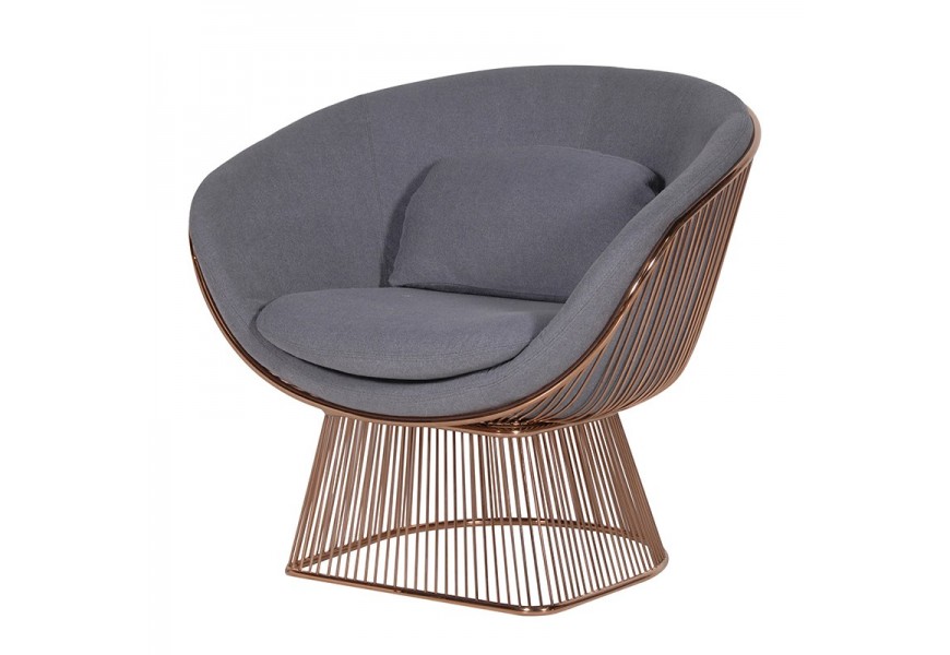 Dizajnov&eacute; siv&eacute; kreslo Relax - n&iacute;zke