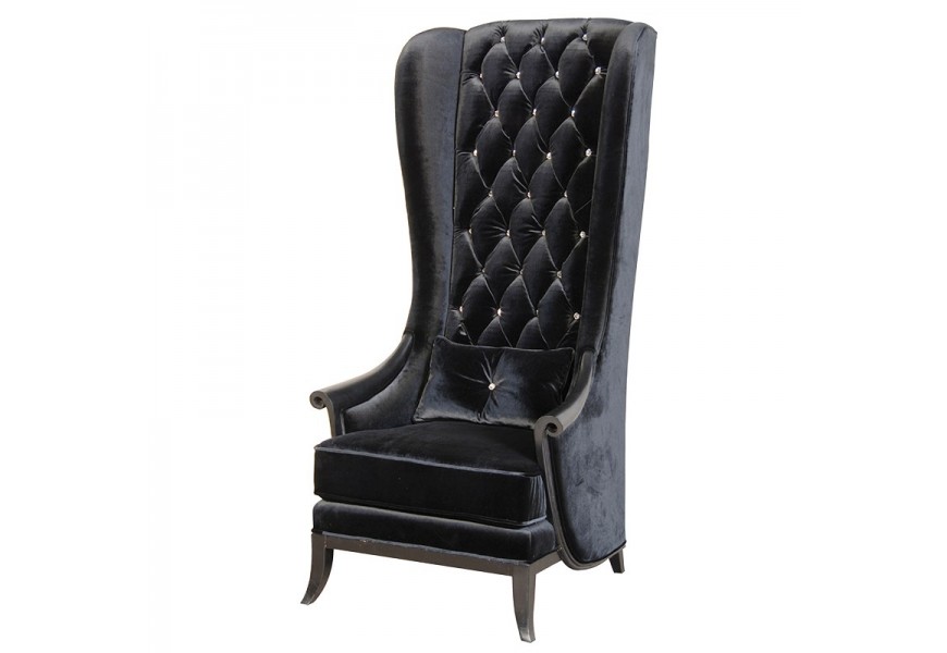 Chesterfield exkluz&iacute;vne vysok&eacute; zamatov&eacute; kreslo Clemenza 180cm