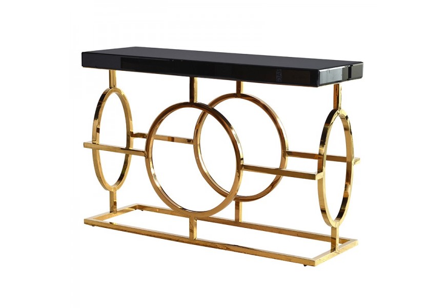 &Scaron;t&yacute;lov&aacute; art-deco konzola Granada čierna