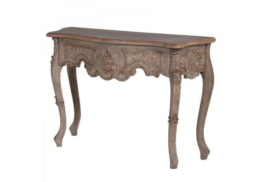 Starožitn&aacute; vyrez&aacute;van&aacute; konzola z mas&iacute;vu