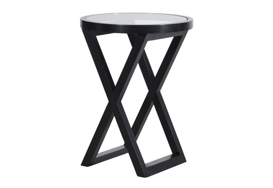 Štýlový art-deco príručný stolík Wielton Nero