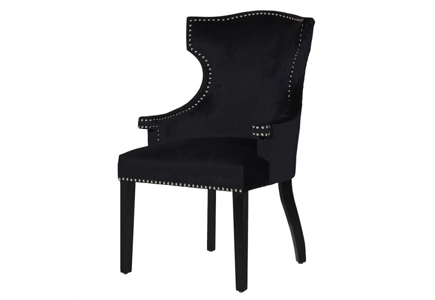 Glamour čierna jedálenská stolička Orville