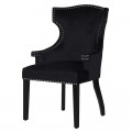 Glamour čierna jedálenská stolička Orville