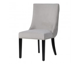 Luxusná jedálenská stolička Mauger so sivým poťahom