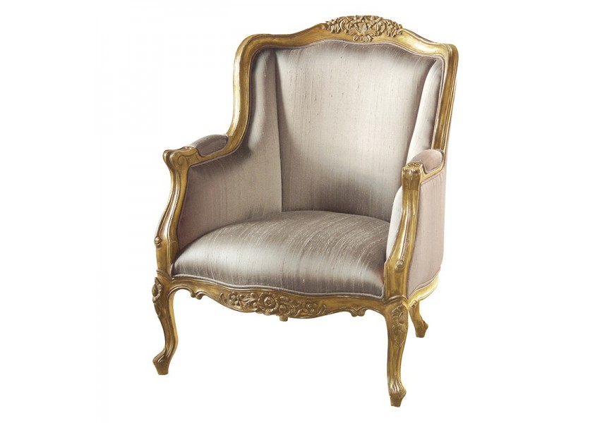Exkluzívne antické kreslo Roi Gilt 90cm