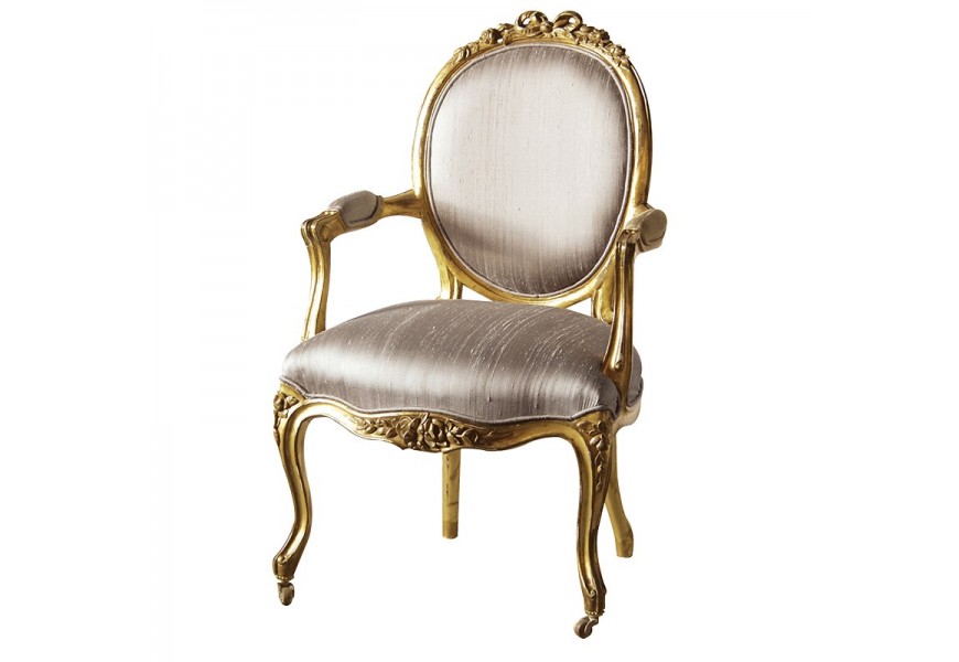 Exkluzívna antická stolička Roi Gilt 95cm