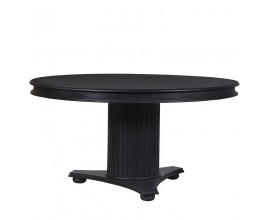 Luxusný okrúhly jedálenský stôl Wielton Nero z masívu