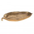 Keramická zlatá miska v tvare listu