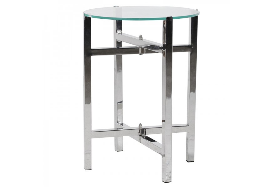 Dizajnov&yacute; okr&uacute;hly pr&iacute;ručn&yacute; stol&iacute;k Cromia 40cm