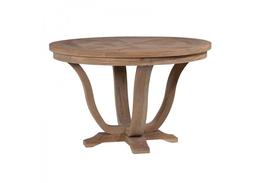 Mas&iacute;vny vidiecky okr&uacute;hly jed&aacute;lensk&yacute; st&ocirc;l Villante 120cm