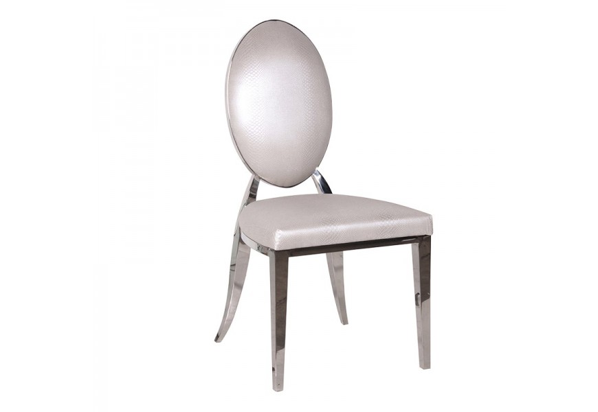 Elegantná jedálenská stolička Piera II hadia koža