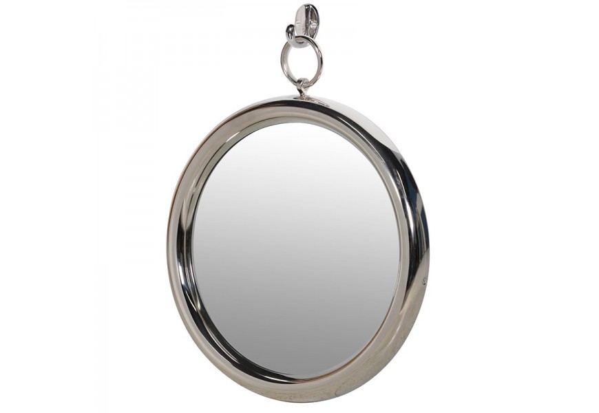 Okrúhle niklové zrkadlo dizajnové