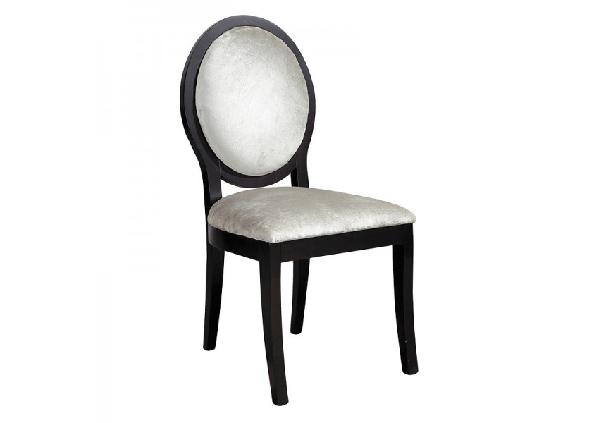 Dizajnová jedálenská stolička Piera I biely zamat