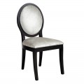 Dizajnová jedálenská stolička Piera I biely zamat