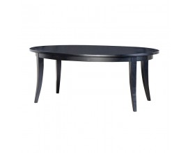 Luxusný oválny jedálenský stôl Lancelin v čiernom farebnom prevedení