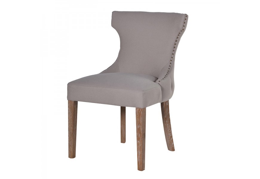 Luxusná jedálenská stolička Mauger II s béžovým poťahom