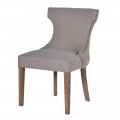 Luxusná jedálenská stolička Mauger II s béžovým poťahom