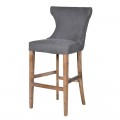 Dizajnová barová stolička Miette sivá