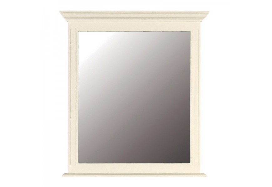 Štýlové biele nástenné zrkadlo Riva Crema