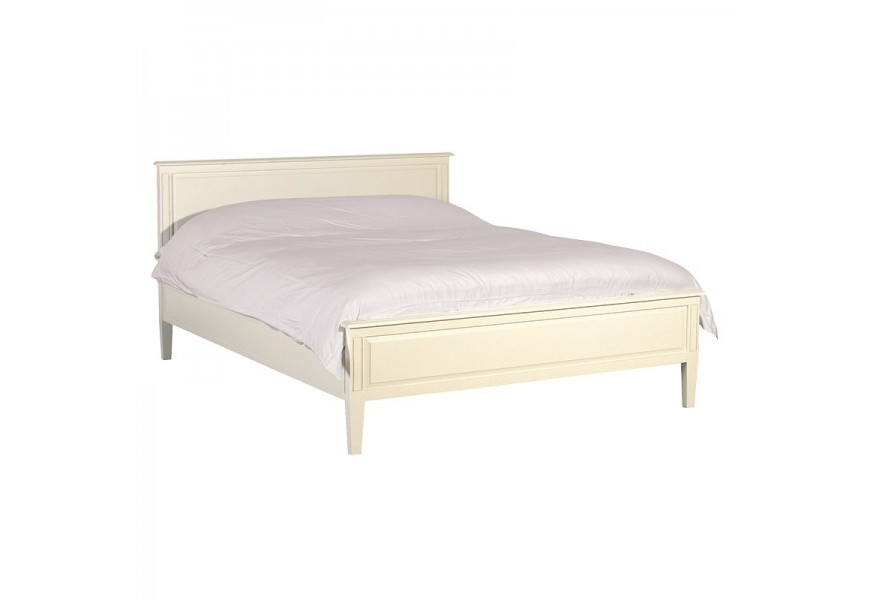 Dizajnová provensálska biela posteľ Riva Crema 150