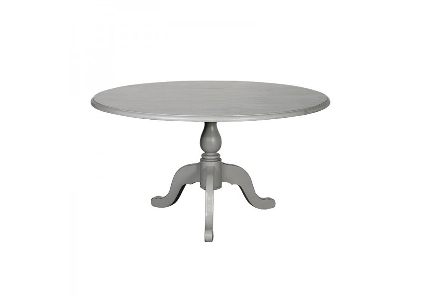 Vkusný okrúhly jedálenský stôl z masívu Riva Gris 137cm