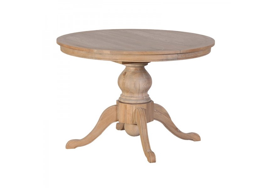 Okrúhly klasický jedálenský stôl z masívneho dreva
