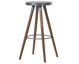 Dizajnová industriálna barová stolička