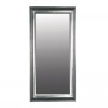 Art-deco zrkadlo Panta z dreva obdĺžnikové strieborné