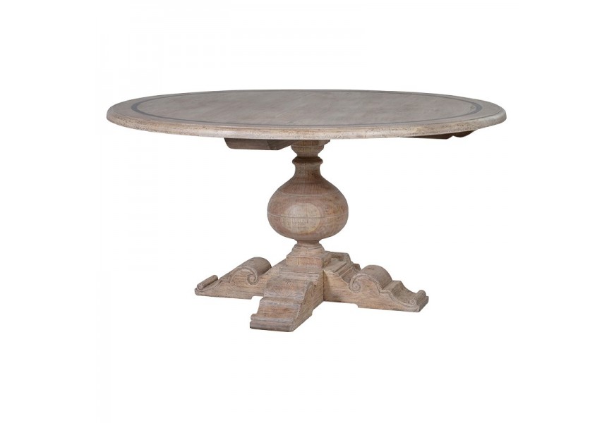 Štýlový okrúhly jedálenský stôl NATURE