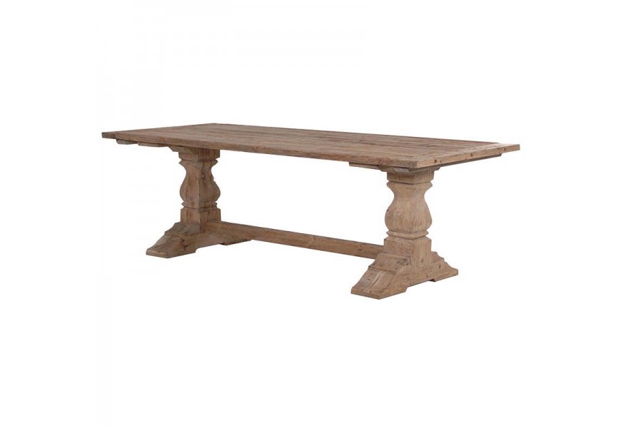 Štýlový vidiecky jedálenský stôl KOLONIAL z masívneho dreva