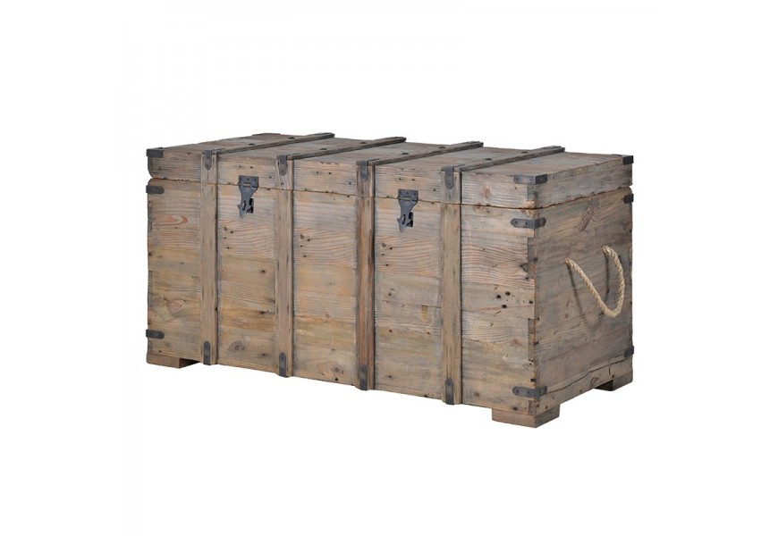 &Scaron;t&yacute;lov&aacute; vintage truhlica KOLONIAL z mas&iacute;vneho dreva