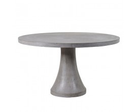 Industriálny okrúhly jedálenský stôl Cementia betónový sivý