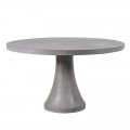 Betónový sivý jedálenský stôl Cementia v nadčasovom modernom prevedení okrúhly