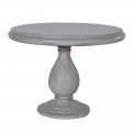 Moderný jedálenský stôl Cementia v betónovom prevedení okrúhly sivý