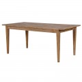 Vidiecky hranatý hnedý jedálenský stôl Paurketine z masívneho brestového dreva