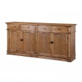 Masívna svetlo hnedá komoda Ondine z dubového dreva vo vidieckom štýle s dvierkami a zásuvkami