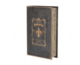 Čierna dekoračná kniha Antigue 24x16cm