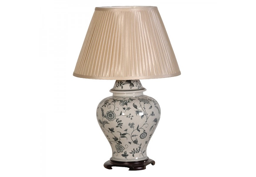 Luxusn&aacute; keramick&aacute; stoln&aacute; lampa FLORAL II