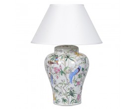 Luxusná keramická stolná lampa FLORAL