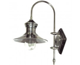 Vintage vonkajšia nástenná lampa Petersburg so zámerne zostarnutým efektom strieborná 46 cm