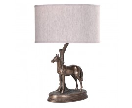 Table Lamp W/Crm Shade