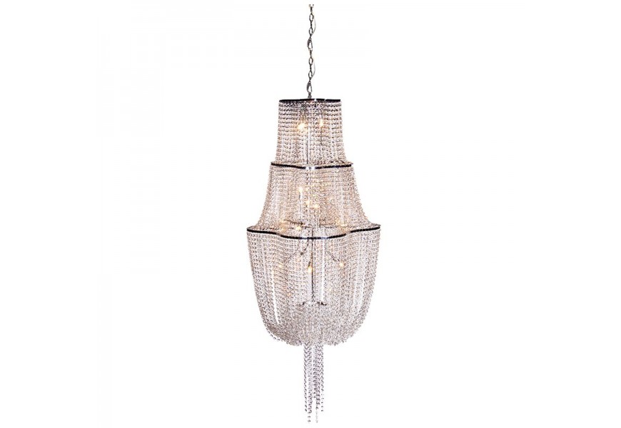 Exkluzívny zámocký luster Matteo s kovovou konštrukciou a zdobením z čínskeho krištáľu