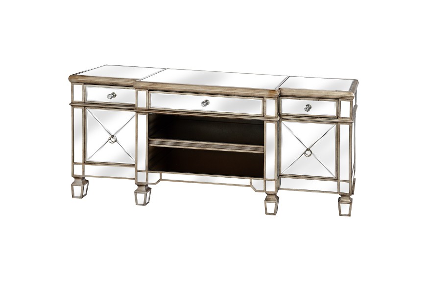 Luxusný zrkadlový TV stolík BELFRY