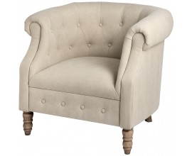 Luxusné koloniálne kreslo CHESTERFIELD Thatcher béžové