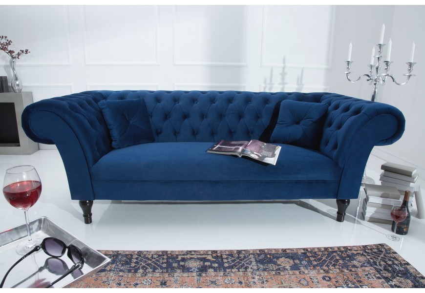 Luxusn&aacute; sedačka CONTESSA 230cm Modr&aacute;