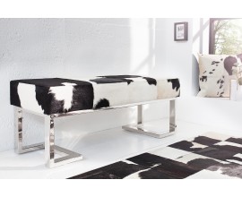 Luxusná kožená lavica RODEO 110cm čierna