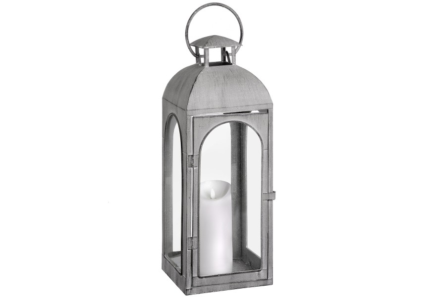 Dizajnový sivý lampáš IGLESIA 50cm 