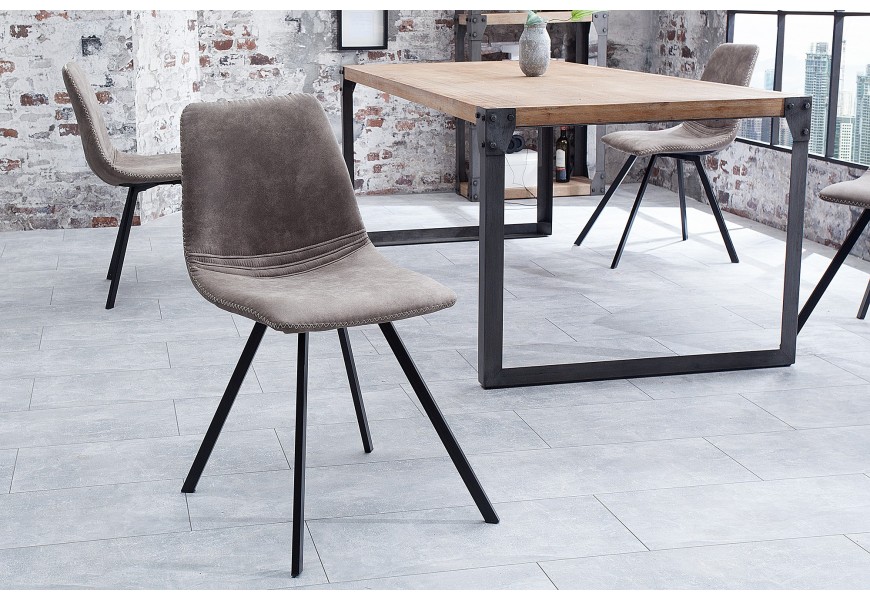 Dizajnová stolička Amsterdam Retro antique šedá