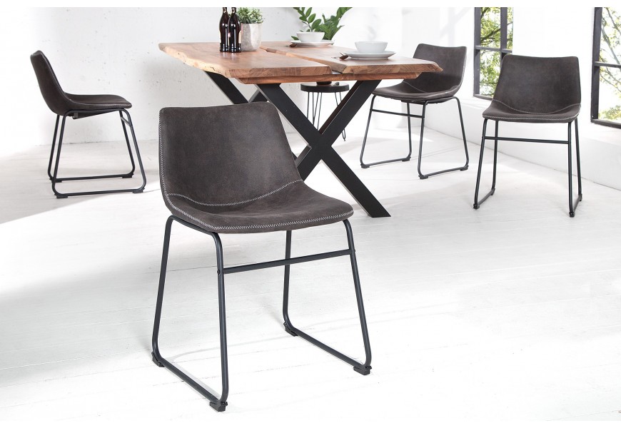 Dizajnová stolička Django šedá